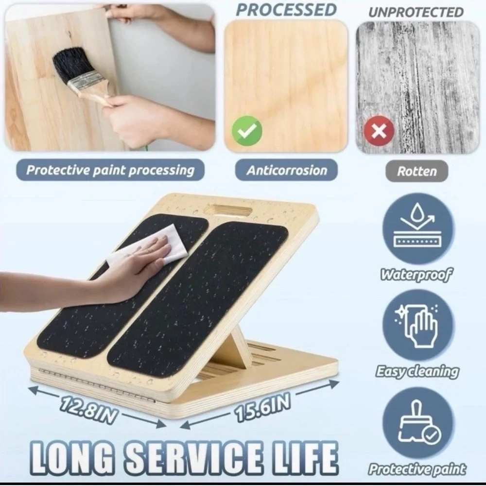 (NEW) Slant Stretch Board HEAVY DUTY 450lb Weight/ Pilates Stretch Calf and leg - Picture 3 of 12